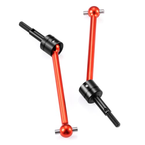 Runup 2pcs Stahl vorne und hinterantriebswelle CVD Dogbone -Gelenk für Tamiya TT02B 1/10 RC -Auto -Upgrades Teile (Rot) von Runup