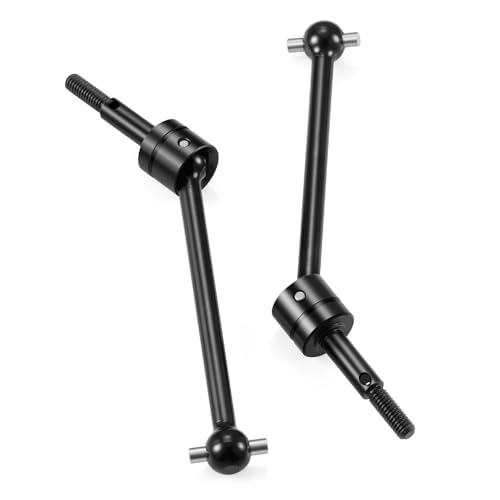 Runup 2pcs Stahl vorne und hinterantriebswelle CVD Dogbone -Gelenk für Tamiya TT02B 1/10 RC -Auto -Upgrades Teile (Schwarz) von Runup