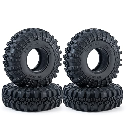 Runup 4 Stück 2,2-Zoll-Radreifen, 137 mm * 49 mm Gummiradreifen für RR10 TRX4 Axial SCX10 II 90046 1/10 RC Rock Crawler Car Runup 4 Stück 2,2-Zoll-Radreifen, 137 mm * 49 mm Gummiradreifen für RR10 TRX4 Axial SCX10 II 90046 1/10 RC Rock Crawler Car von Runup