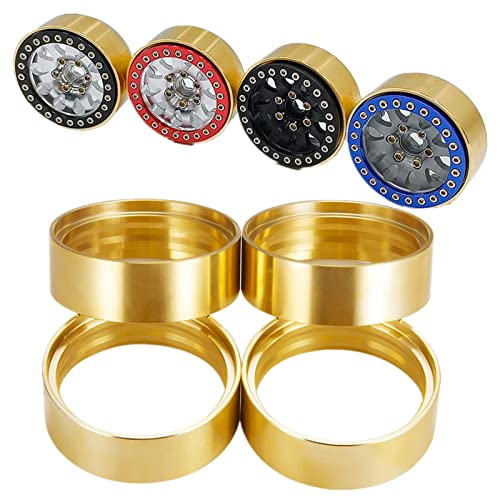 Runup 4 Stück Messing interne Beadlock Radkralle Ringe passend für 1,9 Zoll Felge für RC Crawler Axial SCX10 90046 TRX4 TRX6 D90 Redcat Runup 4 Stück Messing interne Beadlock Radkralle Ringe passend für 1,9 Zoll Felge für RC Crawler Axial SCX10 90046 TRX4 TRX6 D90 Redcat von Runup