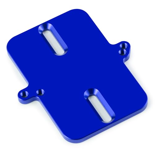 Runup 7075 Aluminiumlegierung Elektronische Montageplatte Motorhalterung für Tra-xxas 1/16 Mini Maxx 2S Truck Upgrades Teil (Blau) von Runup