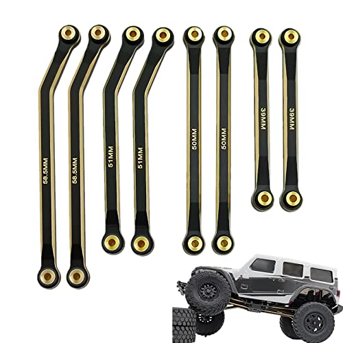 Runup 8-teiliges Messing-Verbindungs-Set für SCX24 JLU C10 Bronco Gladiator Jeep Wrangler Axial 1/24 RC Crawler Auto (für AXI00001/AXI00002) von Runup