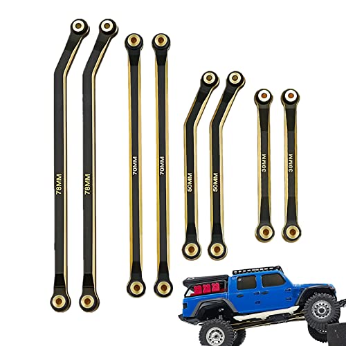 Runup 8-teiliges Messing-Verbindungs-Set für SCX24 JLU C10 Bronco Gladiator Jeep Wrangler Axial 1/24 RC Crawler Auto (für AXI00005) von Runup