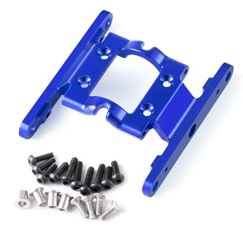 Runup Aluminium Kufenplatte Getriebeplatte Getriebehalterung für 1/18 FMS LC80 RC Upgrade-Teile (Blau) von Runup