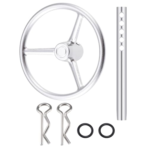 Runup Aluminium Universal-RC-Lenkrad für SCX10 90046 RR10 TRX4 D90 D110 usw. 1:10 RC Crawler Car (A-Silber) von Runup