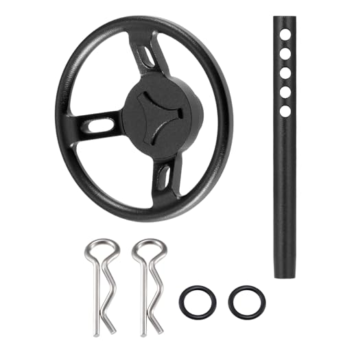 Runup Aluminium Universal-RC-Lenkrad für SCX10 90046 RR10 TRX4 D90 D110 usw. 1:10 RC Crawler Car (C-Schwarz) von Runup