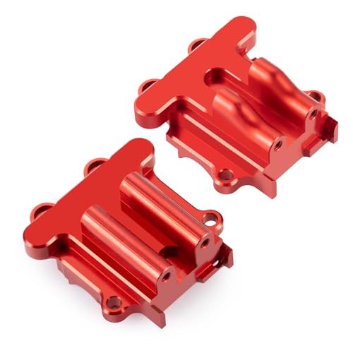 Runup Aluminium Vordere Hintere Diff Abdeckung Set Getriebegehäuse für Arrma 1/18 1/14 Granite Grom/Typhon Grom 1/16 Mojave Grom 223S RC Car Upgrade Teile (Rot) von Runup