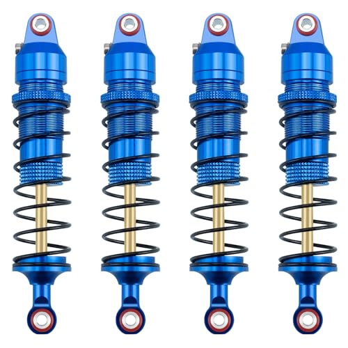 Runup Aluminium Vorne Hinten Stoßdämpfer Set 89mm Dämpfung Stoßdämpfer Absorber Dämpfer für 1/16 Tra-xxas Mini Maxx RC Car Upgrade Teile (Blau) von Runup