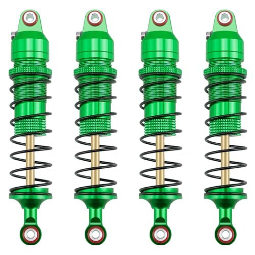 Runup Aluminium Vorne Hinten Stoßdämpfer Set 89mm Dämpfung Stoßdämpfer Absorber Dämpfer für 1/16 Tra-xxas Mini Maxx RC Car Upgrade Teile (Grün) von Runup