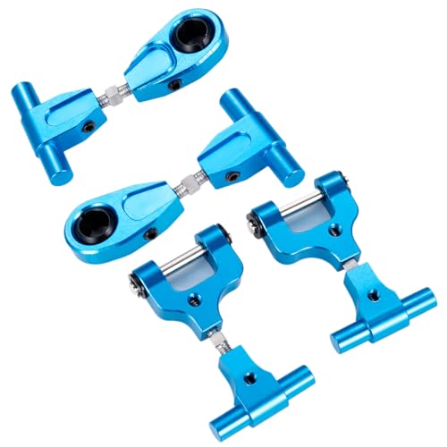 Runup Aluminium vordere obere und hintere obere Suspensionsarme Schwung Arm Set kompatibel mit Tamiya TT02 1/10 RC auf Straßen Drift Touring Car Upgrade Teile von Runup