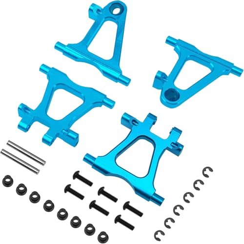 Runup Aluminium vordere untere und hintere untere Suspensionswaffenschwung Arm Set kompatibel mit Tamiya TT02 1/10 RC auf Straßen Touring Car Upgrade Teile von Runup