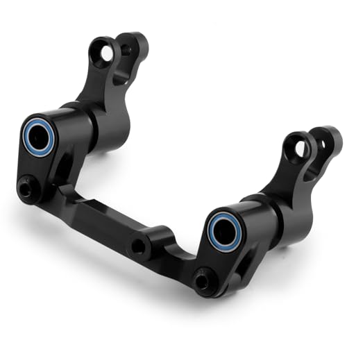 Runup Aluminiumlegierung Front Umlenkhebel Lenkung Montage Set Upgrade Teile für Tra-xxas 1/16 Mini Maxx 2S RC Car Buggy (Schwarz) von Runup
