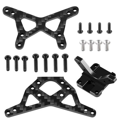 Runup Carbon Fiber Front und Rear Shock Tower Multi-Position Shock Absorber Plate Wing Stay für 1/16 Losi Mini-B Buggy Upgrades Teile Runup Carbon Fiber Front und Rear Shock Tower Multi-Position Shock Absorber Plate Wing Stay für 1/16 Losi Mini-B Buggy Upgrades Teile von Runup