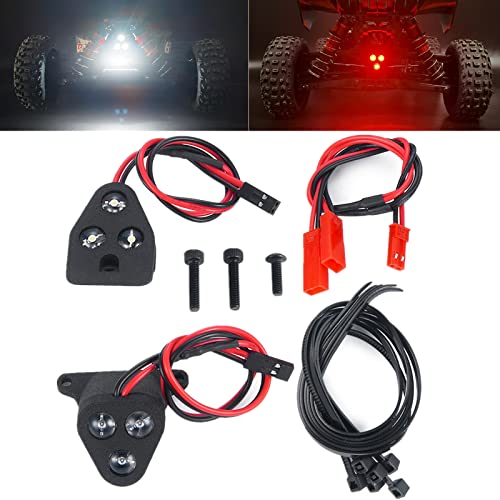 Runup LED-Leuchten-Set, Weiß, Frontscheinwerfer & Rücklicht für 1/8 ARRMA TYPHON 6S BLX TLR Tuned Buggy Upgrade Teile Runup LED-Leuchten-Set, Weiß, Frontscheinwerfer & Rücklicht für 1/8 ARRMA TYPHON 6S BLX TLR Tuned Buggy Upgrade Teile von Runup