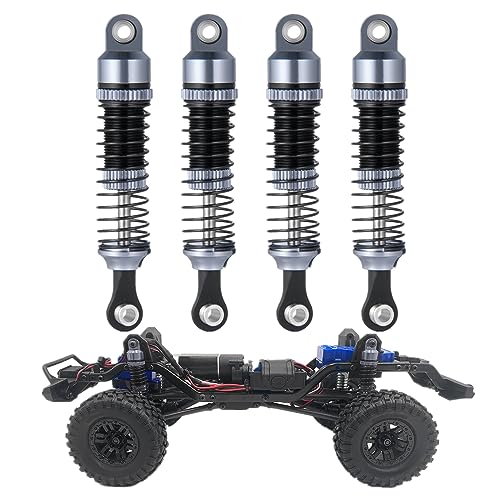 Runup Metall-Stoßdämpfer für TRX4M, TRX-4M, Bronco Defender 1/18 RC Crawler, Auto-Upgrade-Teile, 4 Stück (Titanfarbe) von Runup