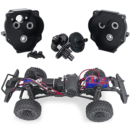 Runup Metallgetriebe Montage-Getriebe mit internen Zahnrädern für 1/18 RC Crawler Auto TRX4M 9791 Bronco Defender Parts (Langsame Geschwindigkeit) von Runup