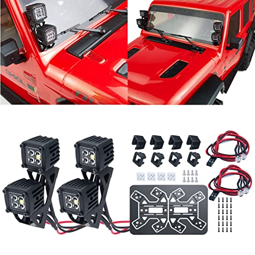 Runup RC Auto Scheinwerfer Scheinwerfer mit Halterung für 1/6 1/8 1/10 1/12 1/14 1/24 RC Crawler SCX6 TRX4 TRX6 AXIAL SCX10 SCX24 D90 (A) von Runup