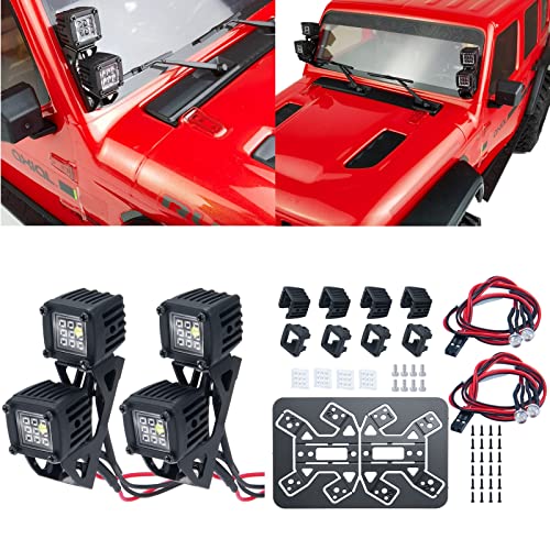 Runup RC Auto Scheinwerfer Scheinwerfer mit Halterung für 1/6 1/8 1/10 1/12 1/14 1/24 RC Crawler SCX6 TRX4 TRX6 AXIAL SCX10 SCX24 D90 (C) von Runup