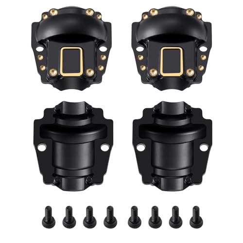 Runup RC Diff Abdeckung 2 Stück Messing Achsengehäuse Schwarz Beschichtung für 1/18 Redcat Ascent Rock Crawler Upgrade-Teile (2 Stück) von Runup