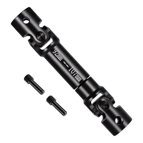 Runup Steel RC Antriebswelle 77-87mm 92-107 mm 157-210 mm Mittelfahrwelle für Axial SCX6 Upgrade Jeep Wrangler Trail Honcho 1/6 RC Crawler Car Upgrade Teile (92-107 mm) von Runup