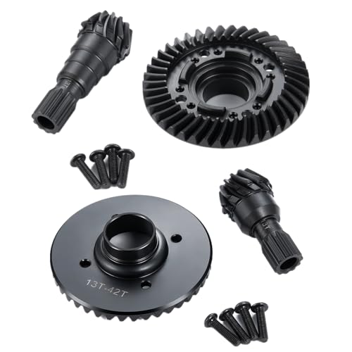 Runup 42T 13T Diff Gears Set, Carborn Steel Vorne/Hinten Diff Ring + Pinion Gear für Tra-xxas 1/5 X-Maxx Xmaxx 6S / X Maxx 8S / XRT 8S RC Upgrades Teile Runup 42T 13T Diff Gears Set, Carborn Steel Vorne/Hinten Diff Ring + Pinion Gear für Tra-xxas 1/5 X-Maxx Xmaxx 6S / X Maxx 8S / XRT 8S RC Upgrades Teile von Runup