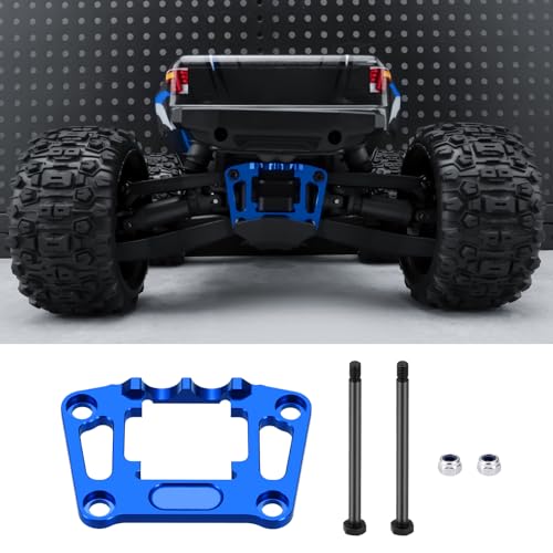 Runup Verstärkte Platte aus Aluminiumlegierung zur Befestigung an der hinteren Trennwand für 1/16 Traxxas Mini Maxx RC-Car-Upgrade-Teile (Blau) von Runup