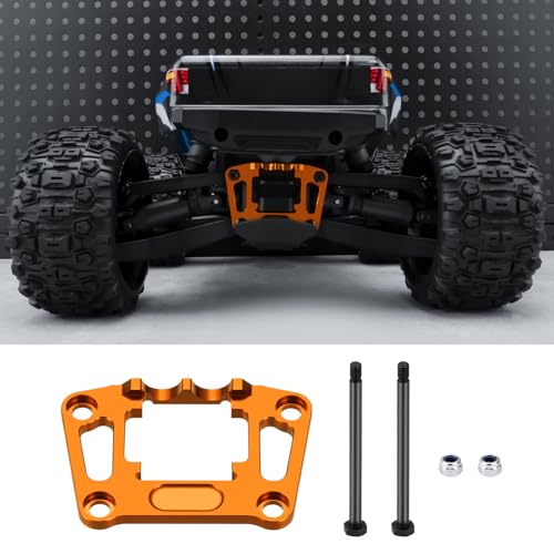 Runup Verstärkte Platte aus Aluminiumlegierung zur Befestigung an der hinteren Trennwand für 1/16 Traxxas Mini Maxx RC-Car-Upgrade-Teile (Orange) von Runup
