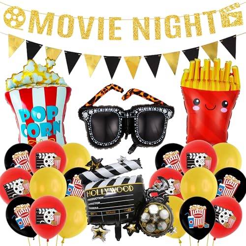 Film Nacht Party Dekorationens Ballons (Gold Movie Night) von Runyuzi