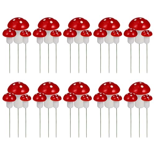 Pilzkuchendekorationen, 30pcs 3 Größen Mini Cupcake Toppers für Geburtstag Babyparty Party Mikro Landschaft Dekorportekuchen -Dekorationen Pilzkuchendekorationen, 30pcs 3 Größen Mini Cupcake Toppers für Geburtstag Babyparty Party Mikro Landschaft Dekorportekuchen -Dekorationen von Ruqingg
