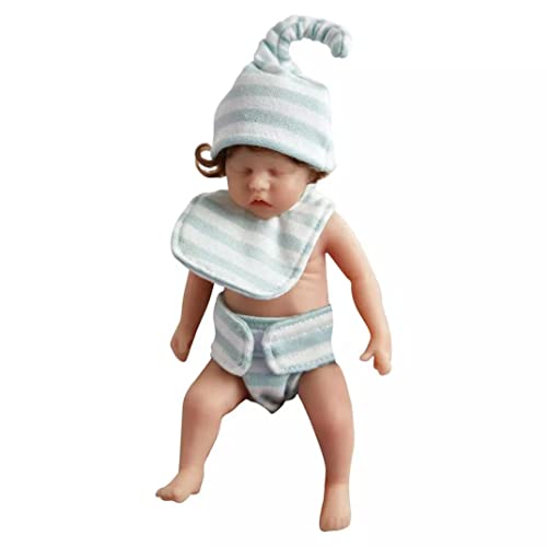 Ruqingg Mini Babypuppe Realistische Miniatur Silikon Kleinkindpuppen Ganzkörper 15 cm realistisches Baby Ruqingg Mini Babypuppe Realistische Miniatur Silikon Kleinkindpuppen Ganzkörper 15 cm realistisches Baby von Ruqingg