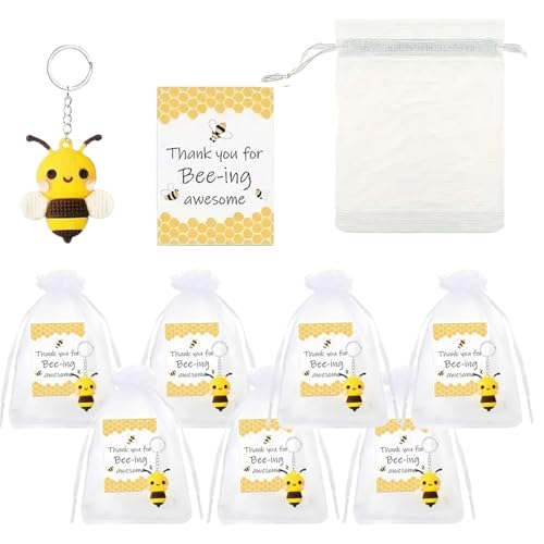 Bienen-Schlüsselanhänger-Set, inspirierendes Schlüsselanhänger-Karten-Set – dekorative festliche Schlüsselanhänger, Urlaubszubehör für Mitarbeiter, Krankenschwestern, Kollegen Bienen-Schlüsselanhänger-Set, inspirierendes Schlüsselanhänger-Karten-Set – dekorative festliche Schlüsselanhänger, Urlaubszubehör für Mitarbeiter, Krankenschwestern, Kollegen von Rurunklee