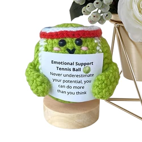 Emotionale Unterstützung Häkeln, Motivierendes Zitat Strickball, Emotionale Unterstützung Häkelball mit inspirierendem Zitat für Zuhause Arbeitsplatz Desktop von Rurunklee