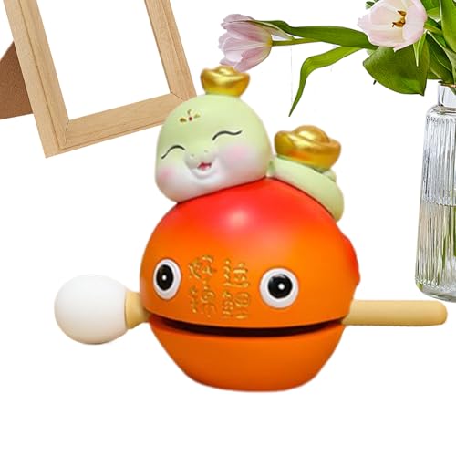 Mokugyo Fischtrommel | Zen-Trommel - Mokugyo Neujahrsschlange Fisch Tempelblock Zen Meditation Percussion Instrument für Desktop Ornament von Rurunklee