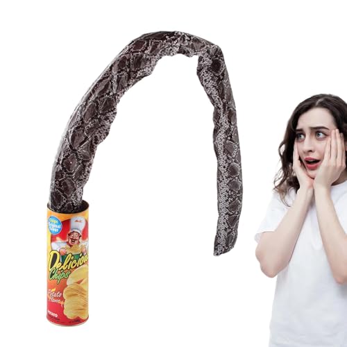 Rurunklee Aprilfisch, Schlangenfüllung mit Kartoffelchips – eine realistische Kartoffelchips-Schlange kann überraschen, Halloween-Witzspielzeug, gruselige und lustige Streiche von Rurunklee