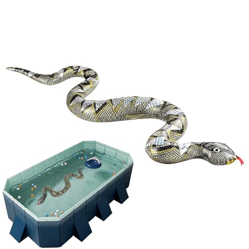Rurunklee Aufblasbare Schlangen für den Garten,Aufblasbare Schlange - Gefälschtes Simulations-Trickspielzeug | Künstliche Schlange zum Aufblasen für Schwimmbecken, Garten-Pool-Zubehör von Rurunklee