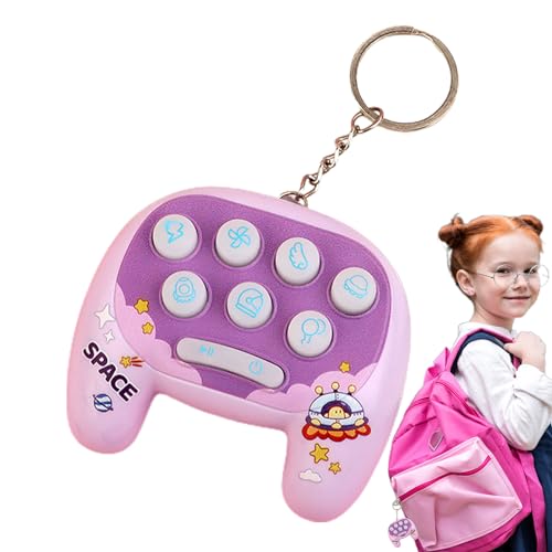 Rurunklee Push-Game-Fidget-Spielzeug, schnelles Push-Spiel - Lustiges -Schlüsselanhänger-Push-Bubble-Spiel | Klassischer tragbarer Fidget-Game-Taschenanhänger, Bubble-Game-Handheld für Jungen und von Rurunklee