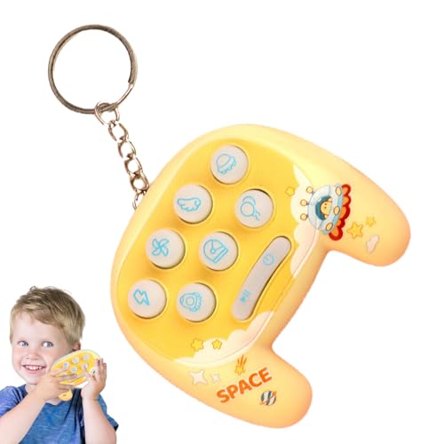 Rurunklee Schnelles Push-Bubble-Spiel, Push-Game-Zappelspielzeug - Lustiges -Schlüsselanhänger-Push-Bubble-Spiel | Klassischer tragbarer Fidget-Game-Taschenanhänger, Bubble-Game-Handheld für von Rurunklee