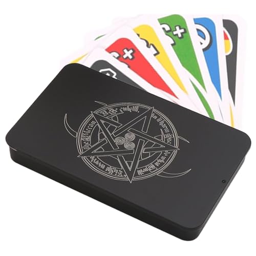Tarotkarten-Box – Eisen-Aufbewahrungsbox für Tarotkarten in Standardgröße, Tischspiel-Zubehör, leichte Schutzbox für Schule, Reisen, drinnen und draußen, Familientreffen, Picknick Tarotkarten-Box – Eisen-Aufbewahrungsbox für Tarotkarten in Standardgröße, Tischspiel-Zubehör, leichte Schutzbox für Schule, Reisen, drinnen und draußen, Familientreffen, Picknick von Rurunklee