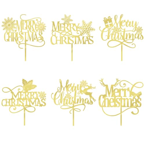 Ruscalin Tortenaufsatz mit Aufschrift "Merry Christmas", rot und grün, glitzernd, für Jungen und Mädchen, Happy Birthday Ruscalin Tortenaufsatz mit Aufschrift "Merry Christmas", rot und grün, glitzernd, für Jungen und Mädchen, Happy Birthday von Ruscalin