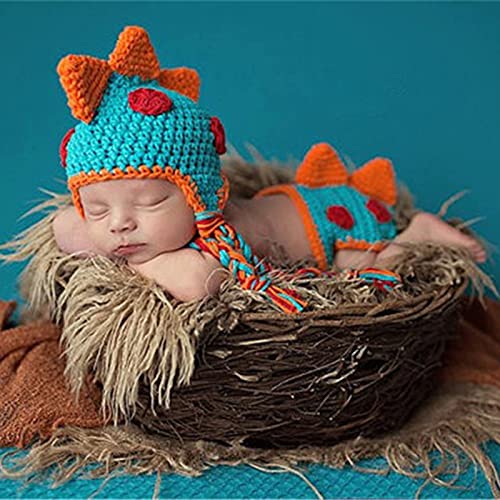 Ruspela Fotoshooting-Outfit 2 Stück Baby Fotografie Requisiten Hut Foto Outfit Dinosaurier Kostüme von Ruspela
