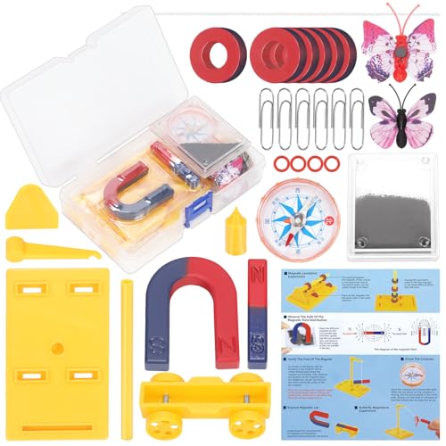 Rustark 30Pcs Science Magnet Kit Physics Electromagnet Experiment Set Labs Science Magnet Set Physics Science Magnet Kit Education Science Experiment Tools for School Students Education Rustark 30Pcs Science Magnet Kit Physics Electromagnet Experiment Set Labs Science Magnet Set Physics Science Magnet Kit Education Science Experiment Tools for School Students Education von Rustark