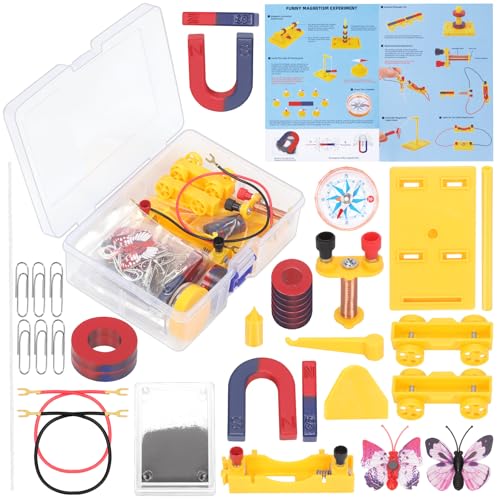 Rustark 39Pcs Science Magnet Kit Physics Electromagnet Experiment Set Labs Science Magnet Set Physics Science Magnet Kit Education Science Experiment Tools for School Students Education Rustark 39Pcs Science Magnet Kit Physics Electromagnet Experiment Set Labs Science Magnet Set Physics Science Magnet Kit Education Science Experiment Tools for School Students Education von Rustark