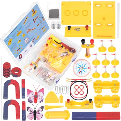 Rustark 53Pcs Science Magnet Kit Physics Electromagnet Experiment Set Labs Science Magnet Set Physics Science Magnet Kit Education Science Experiment Tools for School Students Education Rustark 53Pcs Science Magnet Kit Physics Electromagnet Experiment Set Labs Science Magnet Set Physics Science Magnet Kit Education Science Experiment Tools for School Students Education von Rustark