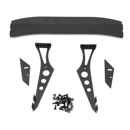 Ruuizksa RC-Heckflügel-Heckspoiler-Kit Aus Metalllegierung für 1/10 RC TT02 TT01 HSP94123 94122 FWO6 LC PTG PTG2 Schwarz von Ruuizksa