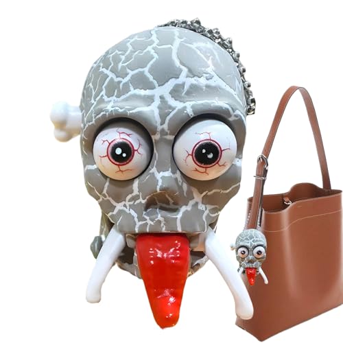 Ruwshuuk Aufzieh-Skelette Spielzeug | Uhrwerk-Schädel Laufendes Streich Modell Spielzeug | Kreatives Modell Schreibtisch Zubehör Stressabbau Halloween Spaß Dekoration von Ruwshuuk