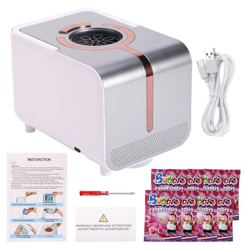 Ruwshuuk Bubble Machine für Kinder, Bubble Machine für Partys - Tragbares Griff Design Automatische Außenmaschine mit LED -Leuchten,Neuheit Toys & Amusements für Park, Hinterhof, Innenparty von Ruwshuuk