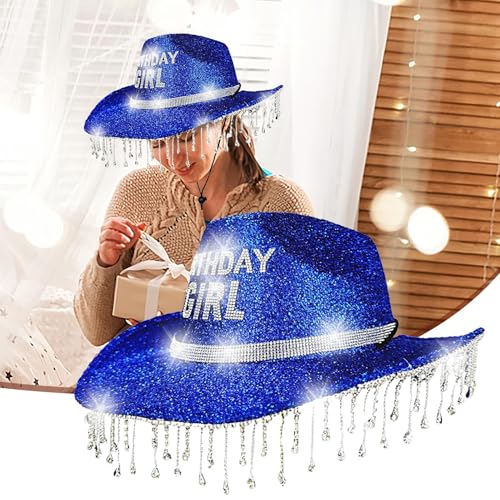 Ruwshuuk Cowboyhüte Für Damen | Geburtstagsmädchen Hut,Mit Strasssteinen Atmungsaktiv Für Reise Urlaub Festival Kinder Erwachsene Geburtstag Ruwshuuk Cowboyhüte Für Damen | Geburtstagsmädchen Hut,Mit Strasssteinen Atmungsaktiv Für Reise Urlaub Festival Kinder Erwachsene Geburtstag von Ruwshuuk