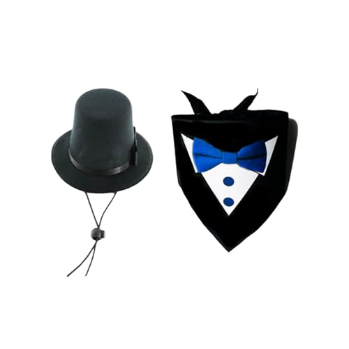 Ruwshuuk -Gänse -Outfit -Set, Gänsestatue -Kleidung | Hochzeitsgänse Kostüm - Wasservögel Gentleman Skulpturhüte Fliegenschal von Ruwshuuk