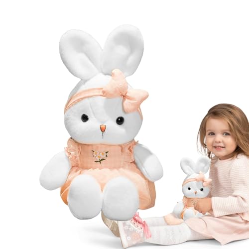 Ruwshuuk Hasenplüsch, Hasenstofftier - 16-Zoll- Stuffy im Rock - Ausgestopfter, Tierplüschtiere mit Stirnbändern, realistisch für die Dekoration zu Hause, Sofa, Schlafzimmer Ruwshuuk Hasenplüsch, Hasenstofftier - 16-Zoll- Stuffy im Rock - Ausgestopfter, Tierplüschtiere mit Stirnbändern, realistisch für die Dekoration zu Hause, Sofa, Schlafzimmer von Ruwshuuk