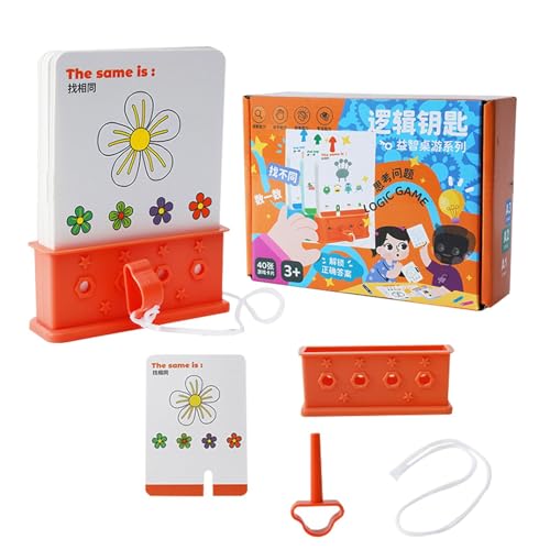 Ruwshuuk Karteikarten für Kinder, Lernkarten für Vorschulkinder, Problemlösungsspiele, Logik-Brettspiel zur Früherziehung, Aufklärung, Spielzeug mit Schlüssel und Seil für Kinder im Alter von 3–6 Ruwshuuk Karteikarten für Kinder, Lernkarten für Vorschulkinder, Problemlösungsspiele, Logik-Brettspiel zur Früherziehung, Aufklärung, Spielzeug mit Schlüssel und Seil für Kinder im Alter von 3–6 von Ruwshuuk